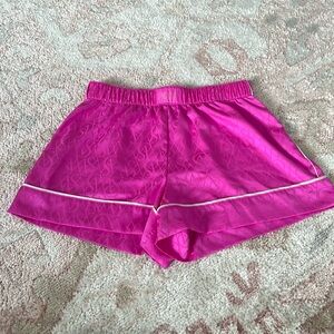 victorias secret pink satin sleep shorts